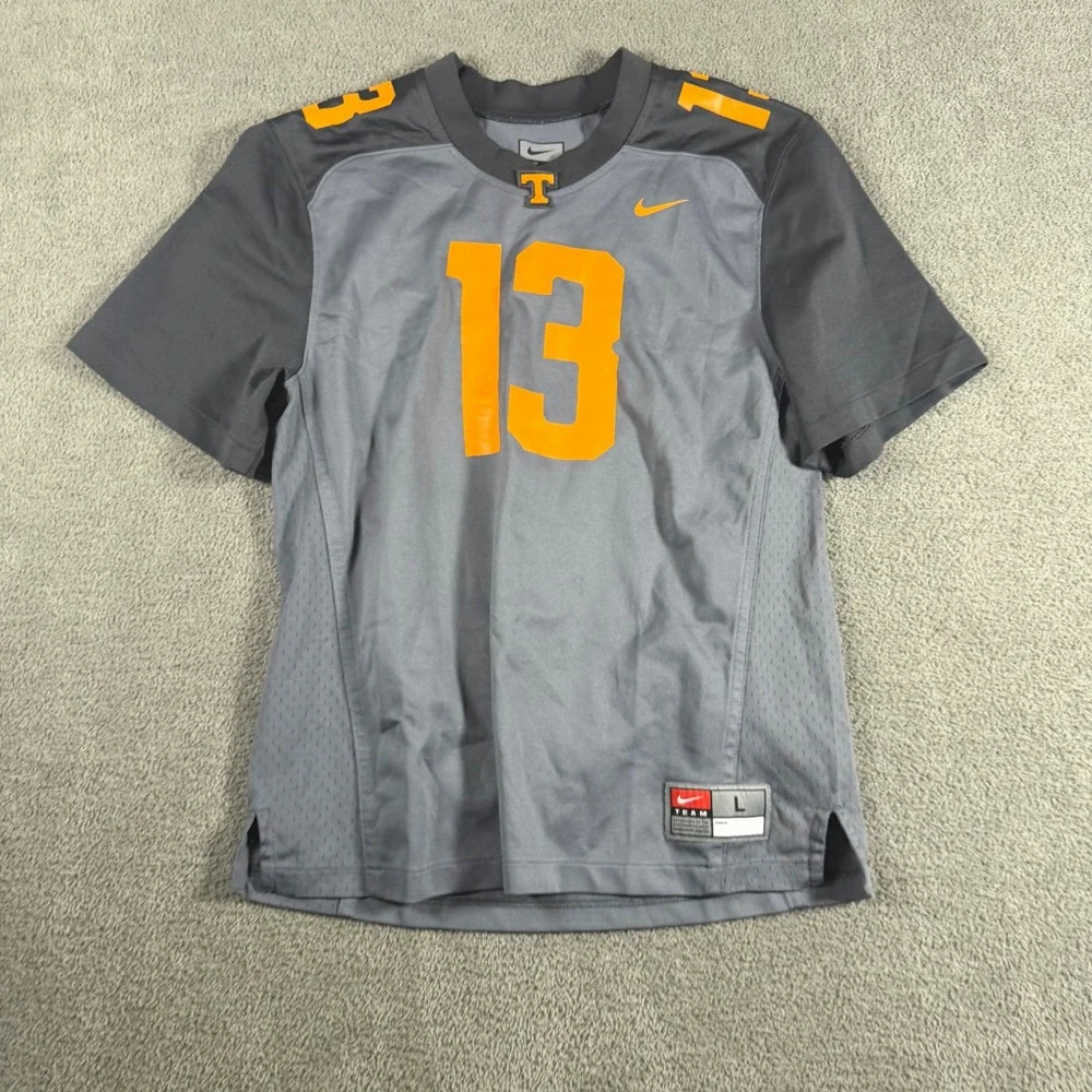 Nike Tennessee Volunteers Youth Large Jersey Grey Orange Drake 13 Kids Football